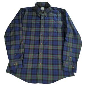 Brooks Brothers Shirt Mens XL Milano Fit Plaid Supima Cotton Non Iron